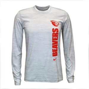 Nike Dri Fit Men's Team Issue Light Grey Beavers Long Sleeve Tee